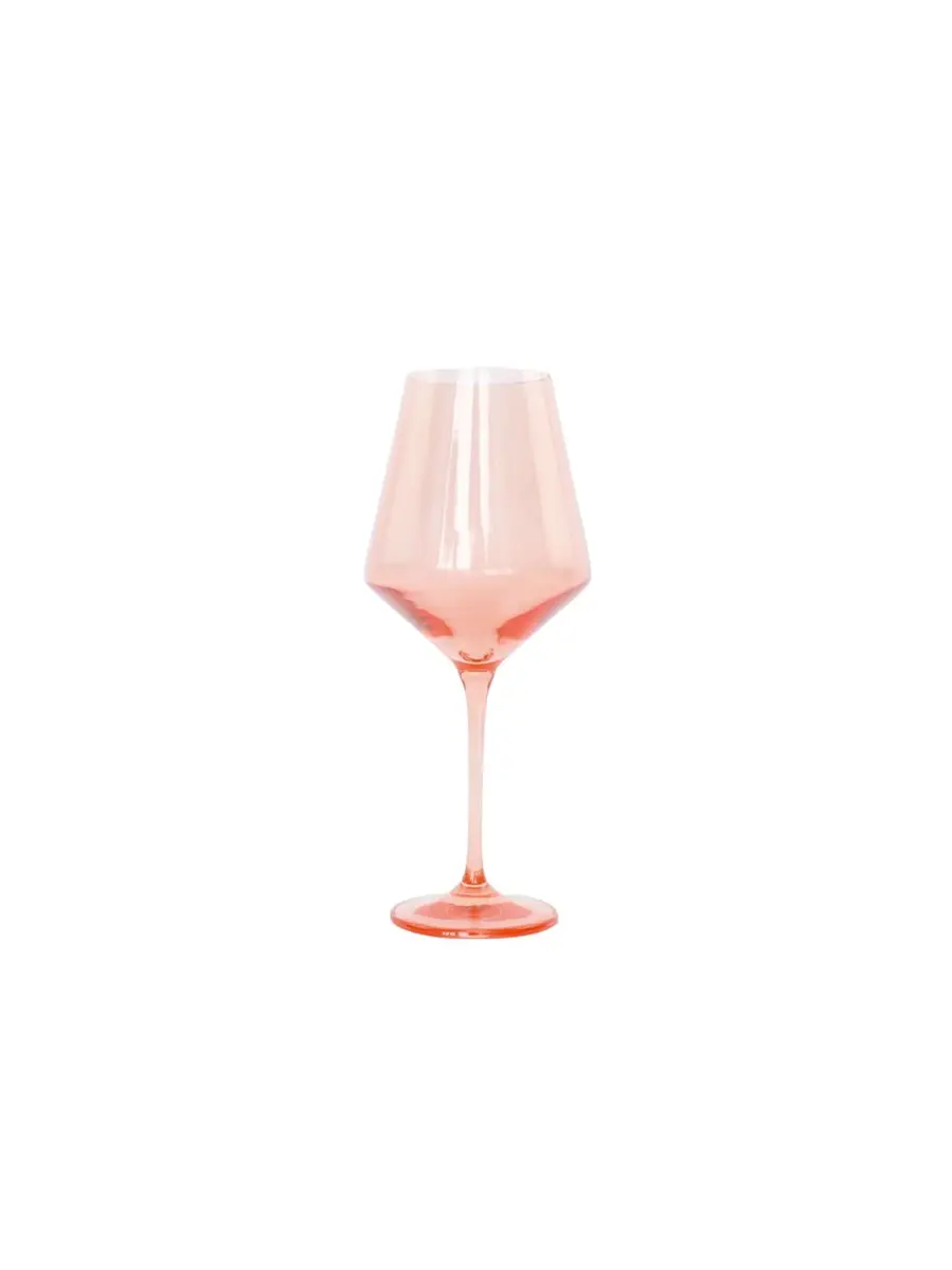 Estelle Colored Glass Stemware Wine Glass, Set of 6