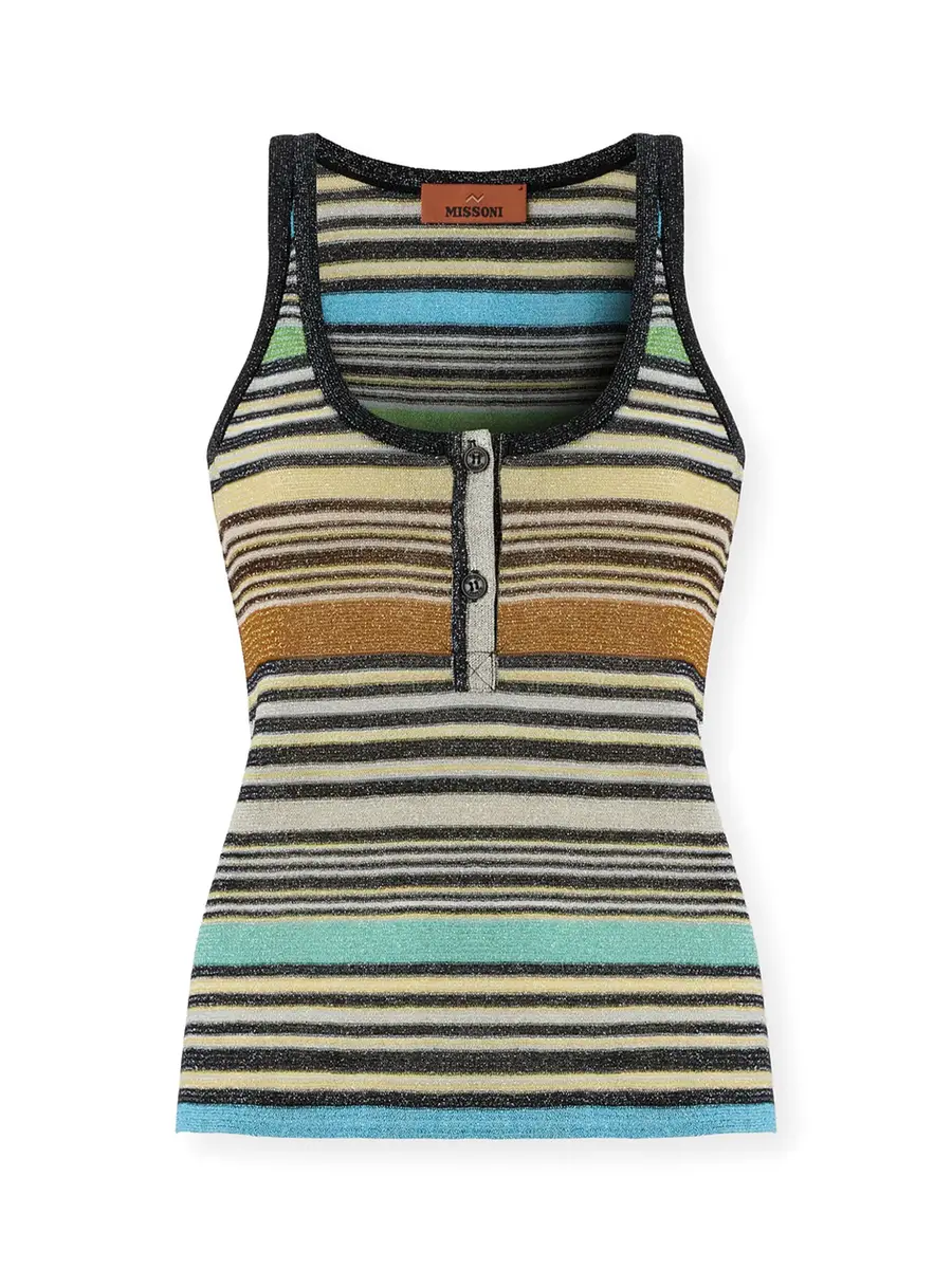 Missoni Striped Metallic Knit Tank | Image 1 Missoni Striped Metallic Knit Tank | Image 1