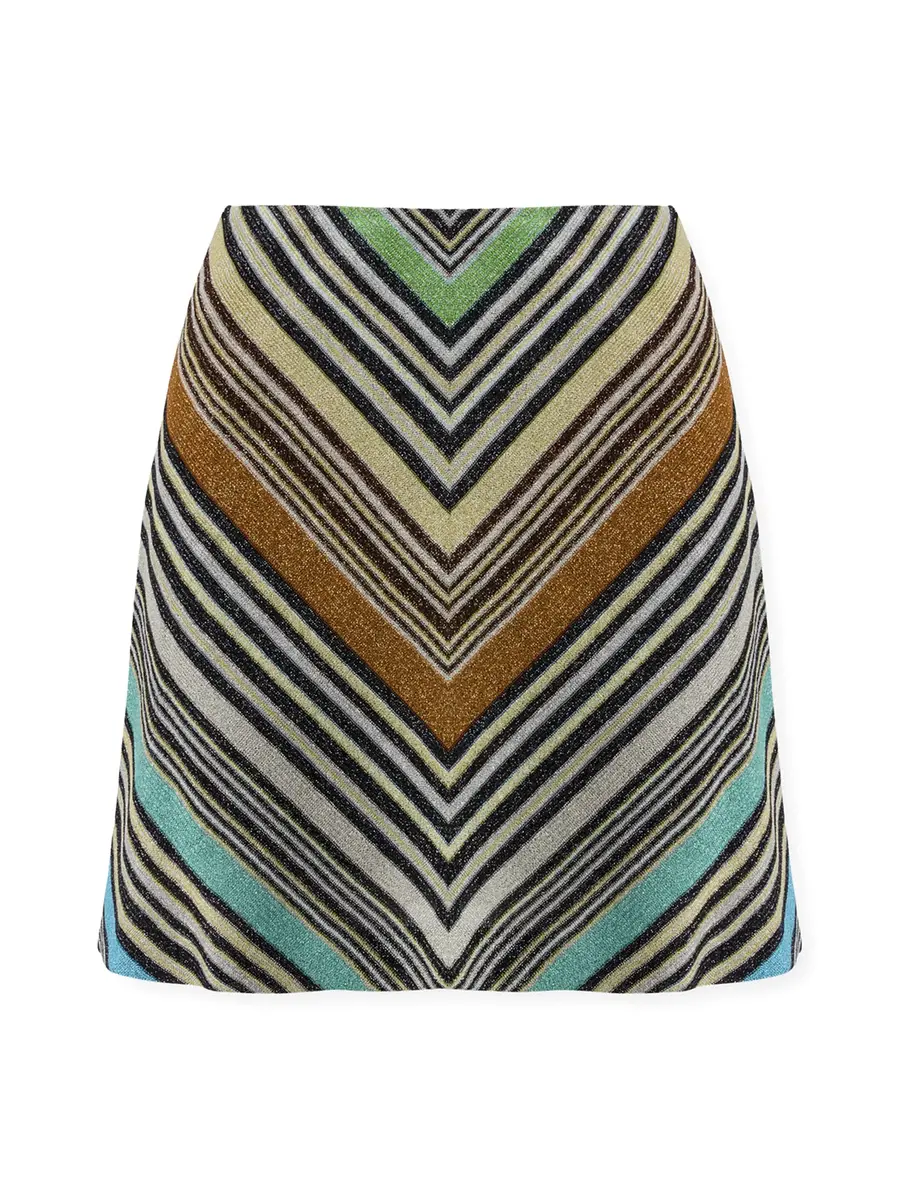 Missoni Striped Metallic-Knit Mini Skirt | Image 1 Missoni Striped Metallic-Knit Mini Skirt | Image 1