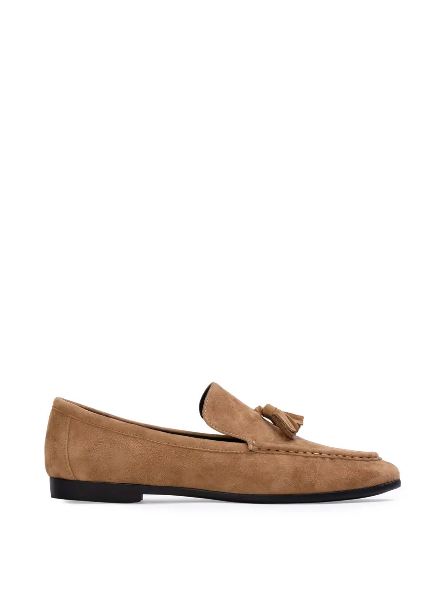 Black Suede Studio Suede Finn Loafers | Image 1 Black Suede Studio Suede Finn Loafers | Image 1