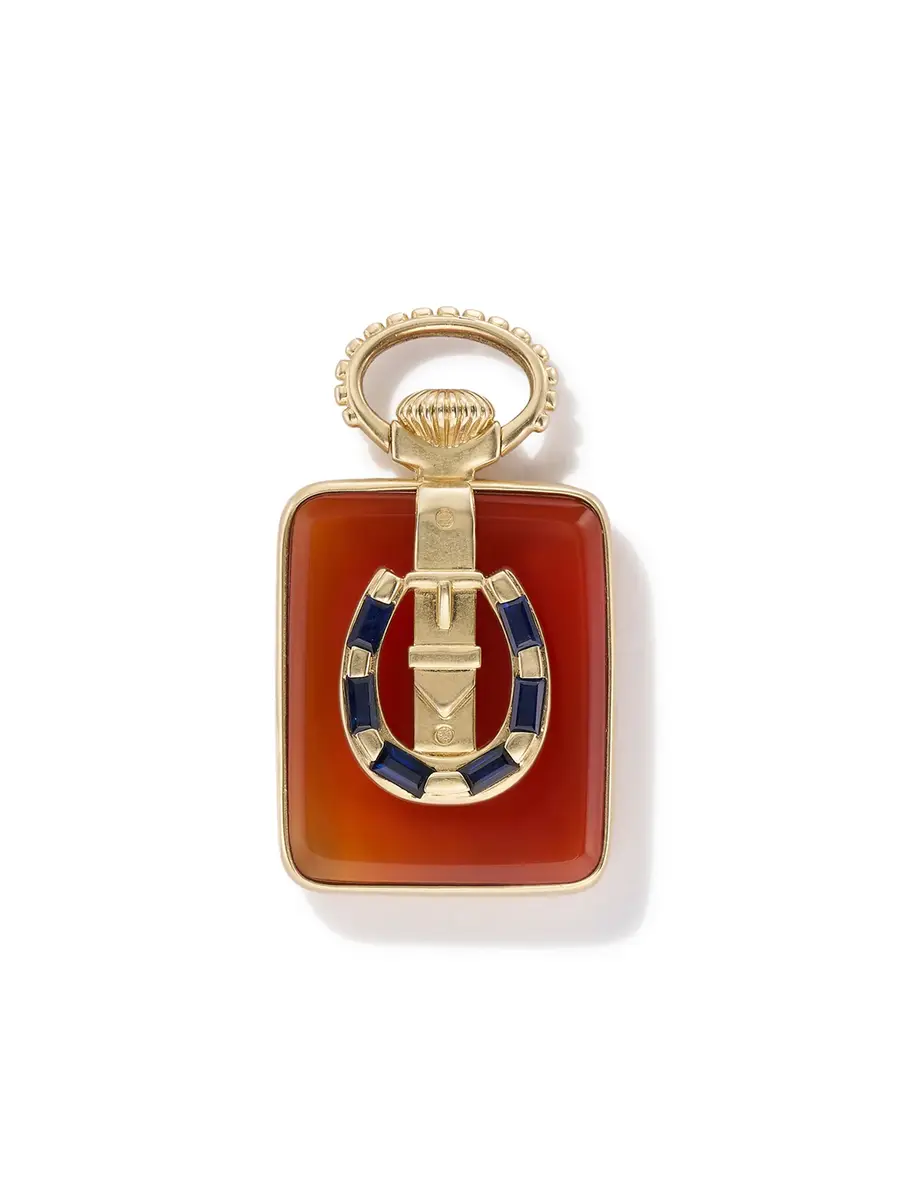 The Ben Shoppe The Ace Vault in Orange Agate on Paperclip Mix Chain | Thumbnail 2 The Ben Shoppe The Ace Vault in Orange Agate on Paperclip Mix Chain | Thumbnail 2
