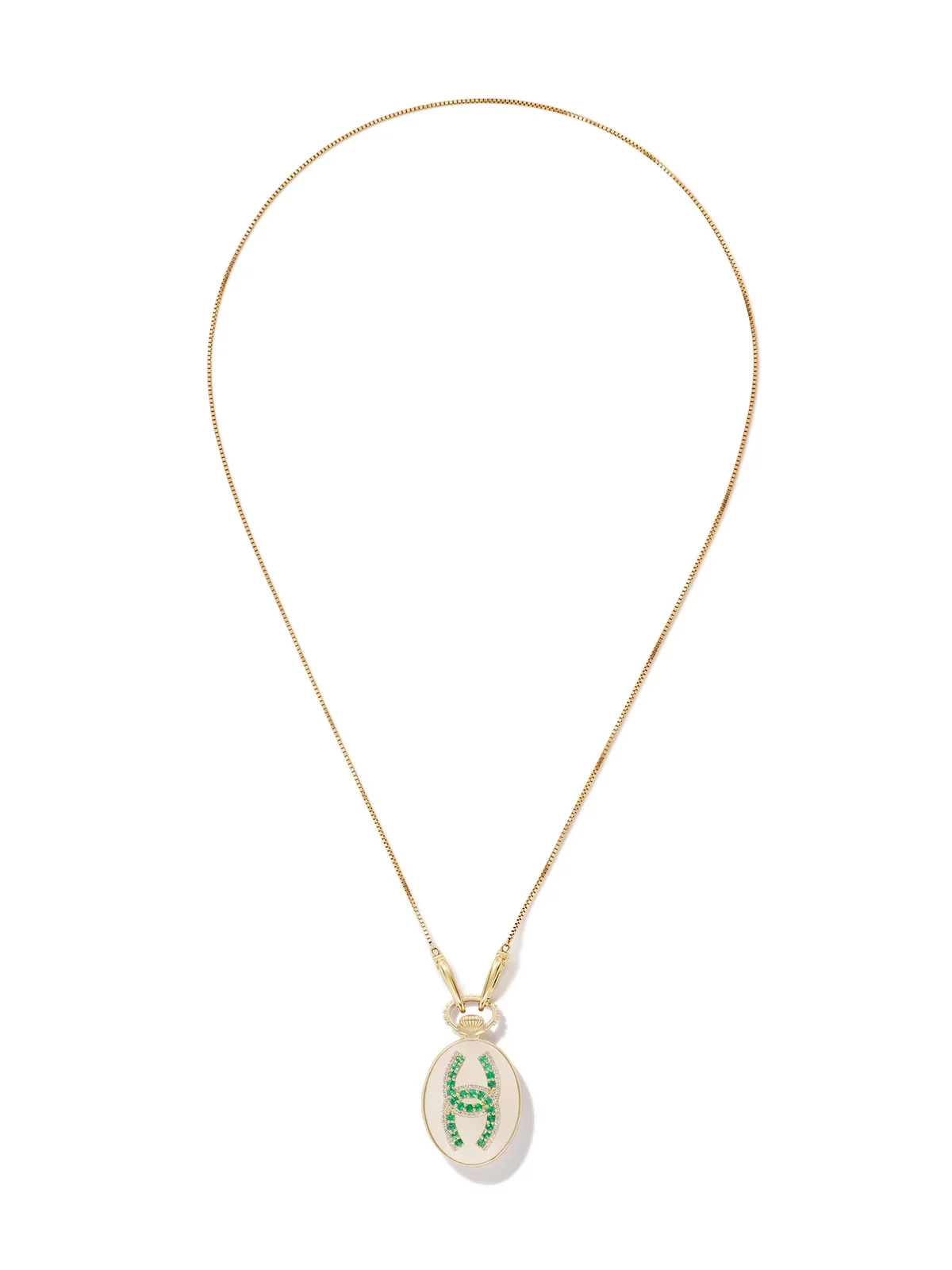 The Ben Shoppe The Karma Vault in White Jasper on Box Lite Chain