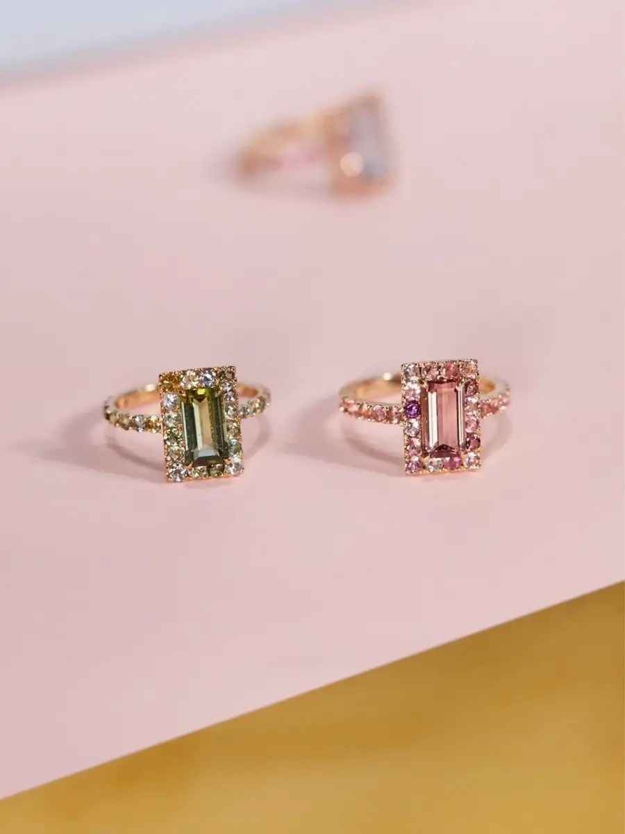 YI COLLECTION Tourmaline Bubble Gum Candy Ring | Thumbnail 3