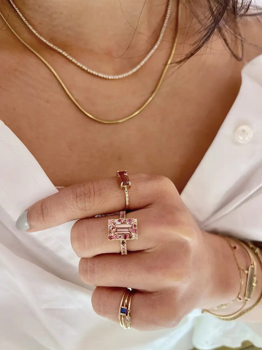 YI COLLECTION Tourmaline Bubble Gum Candy Ring | Thumbnail 5