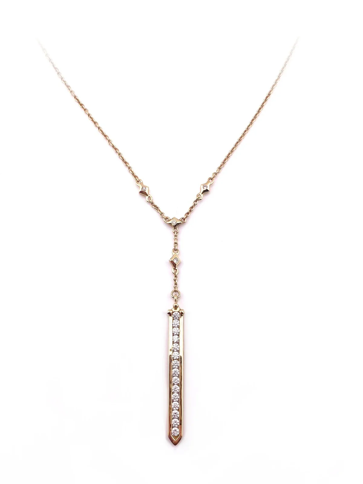 Vajra Diamond Bar Necklace