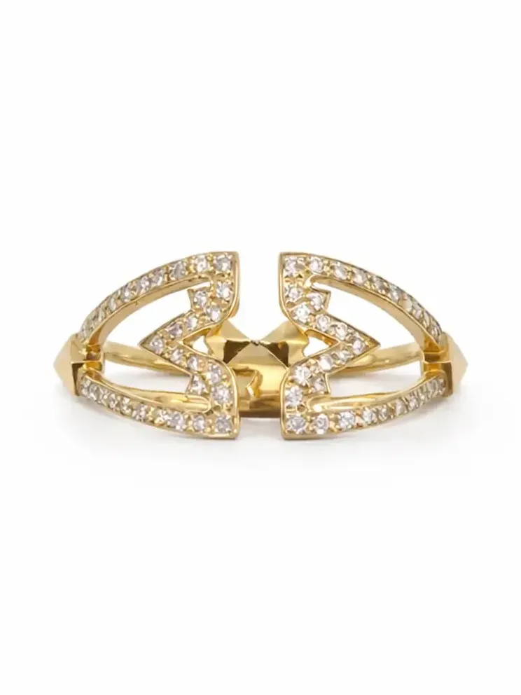 REIGN LA Vajra Diamond Crown Cage Ring