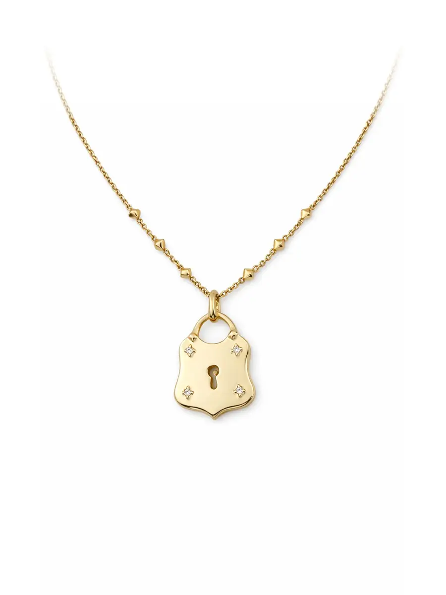 REIGN LA Vajra Diamond Lock Necklace | Thumbnail 2