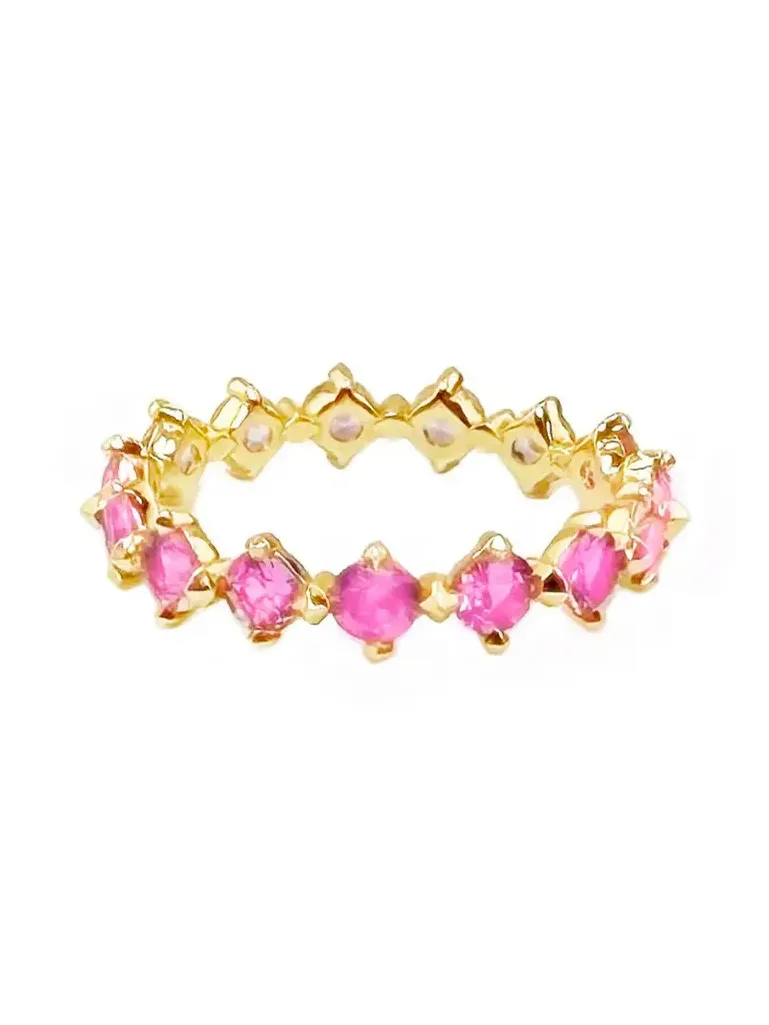 Vajra Pink Sapphire Petite Eternity Band Vajra Pink Sapphire Petite Eternity Band