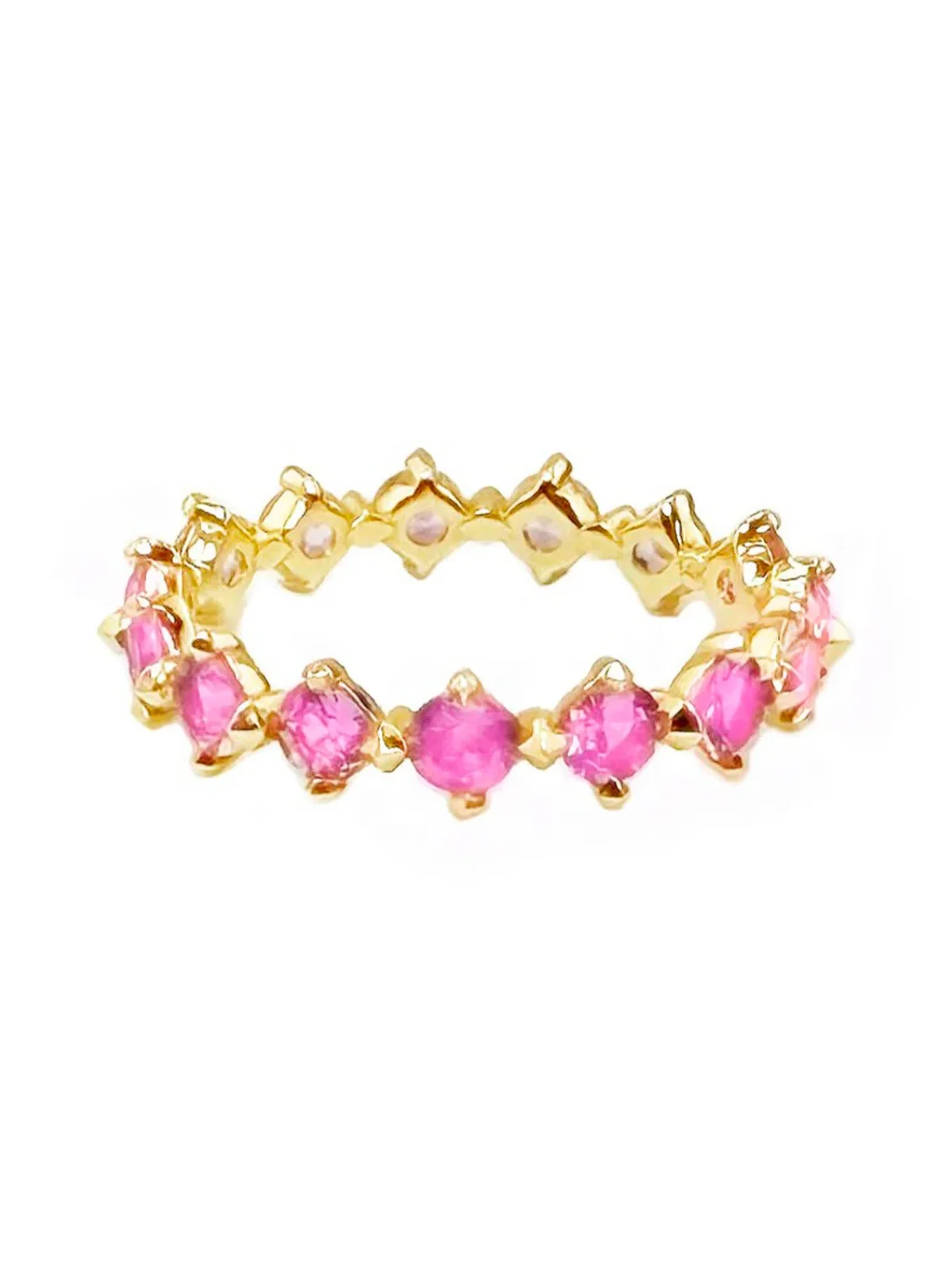 REIGN LA Vajra Pink Sapphire Petite Eternity Band