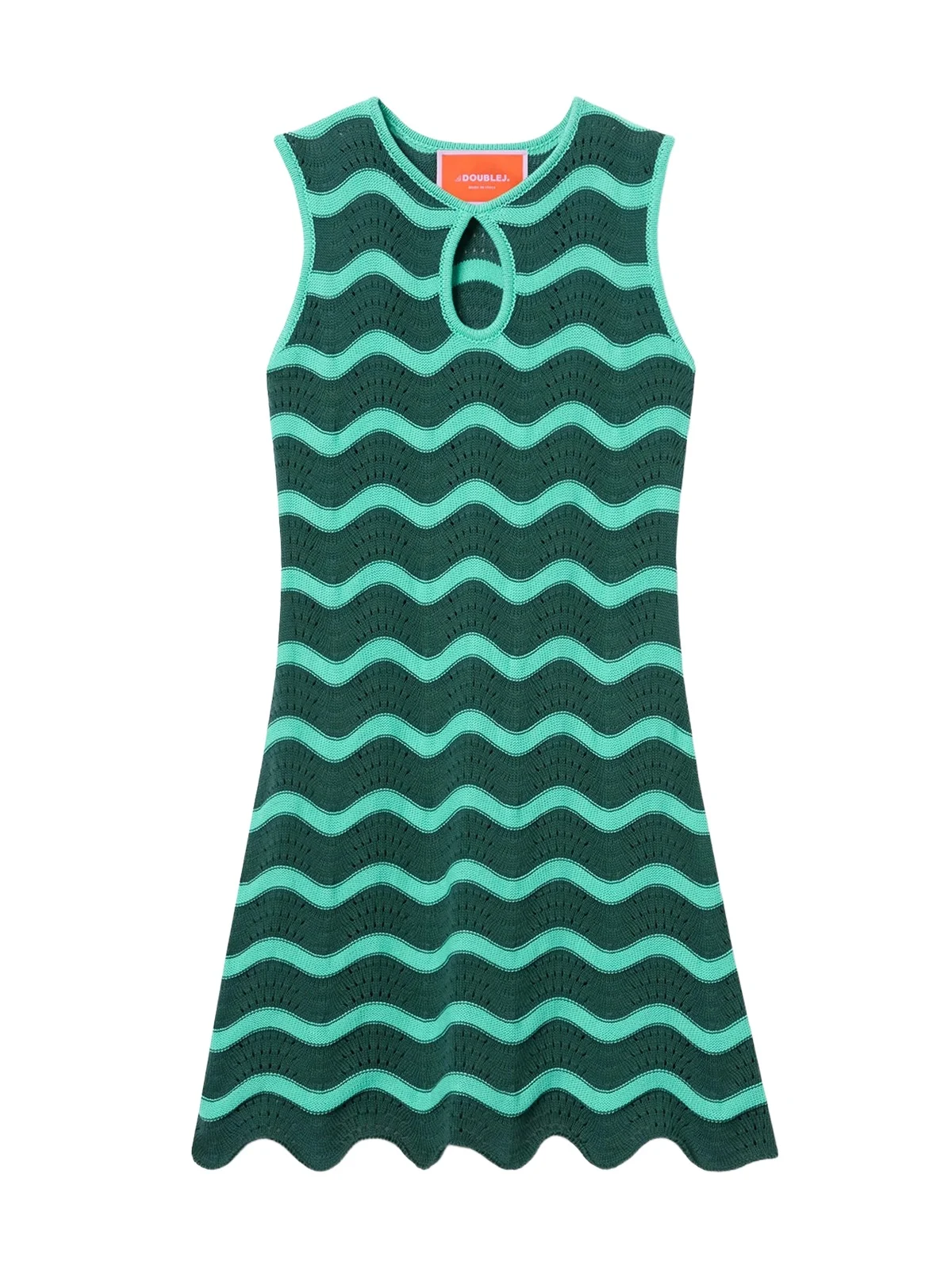 Wavy Crochet Cotton Mini Dress