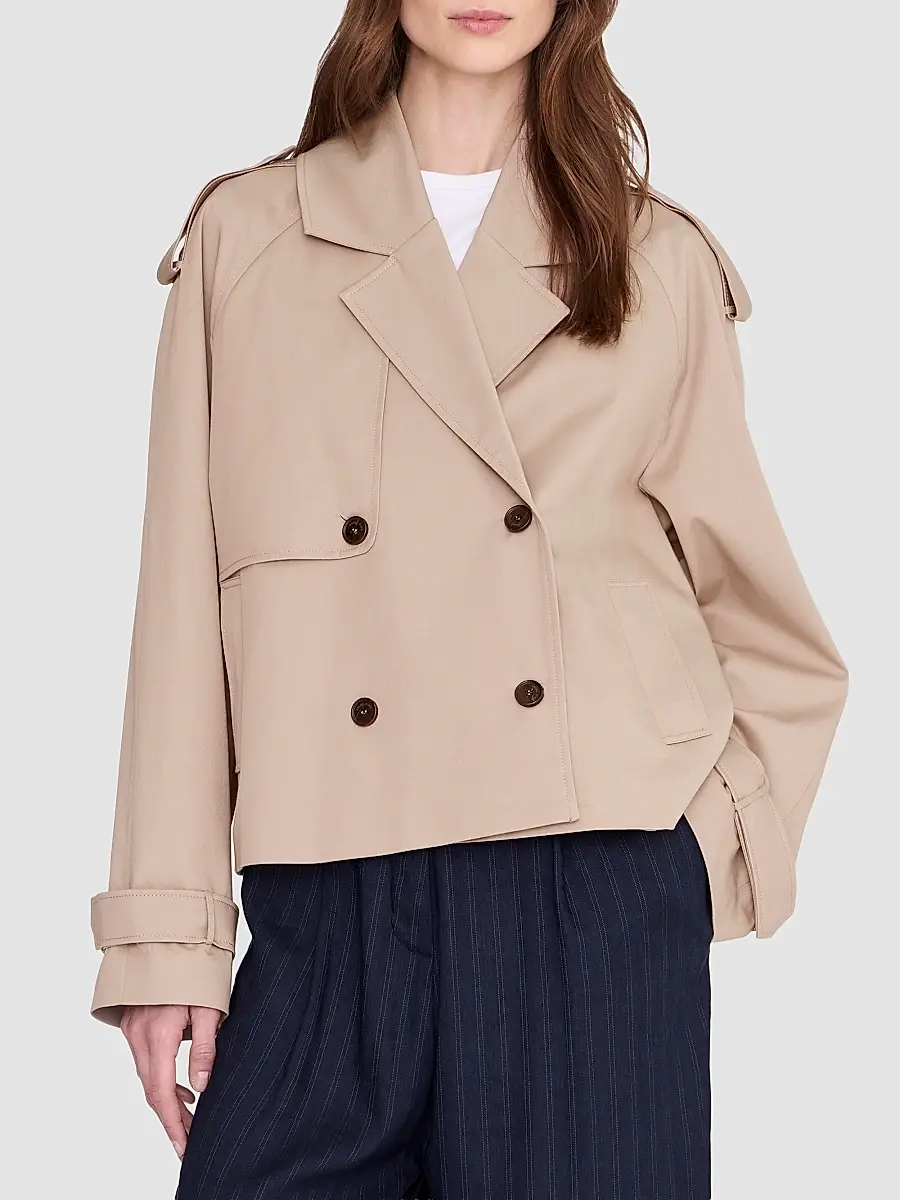 Anine Bing Women's Rickie Crop Trench Coat | Thumbnail 4 Anine Bing Women's Rickie Crop Trench Coat | Thumbnail 4