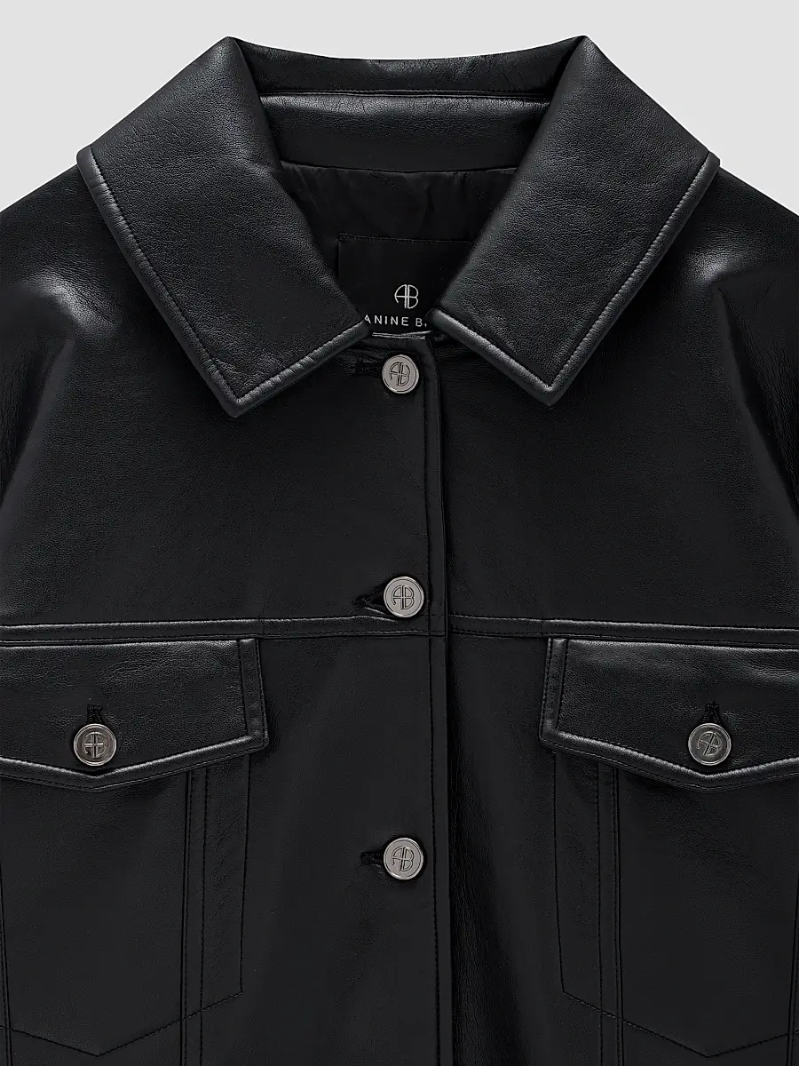Anine Bing Women's Rory Leather Jacket | Thumbnail 5