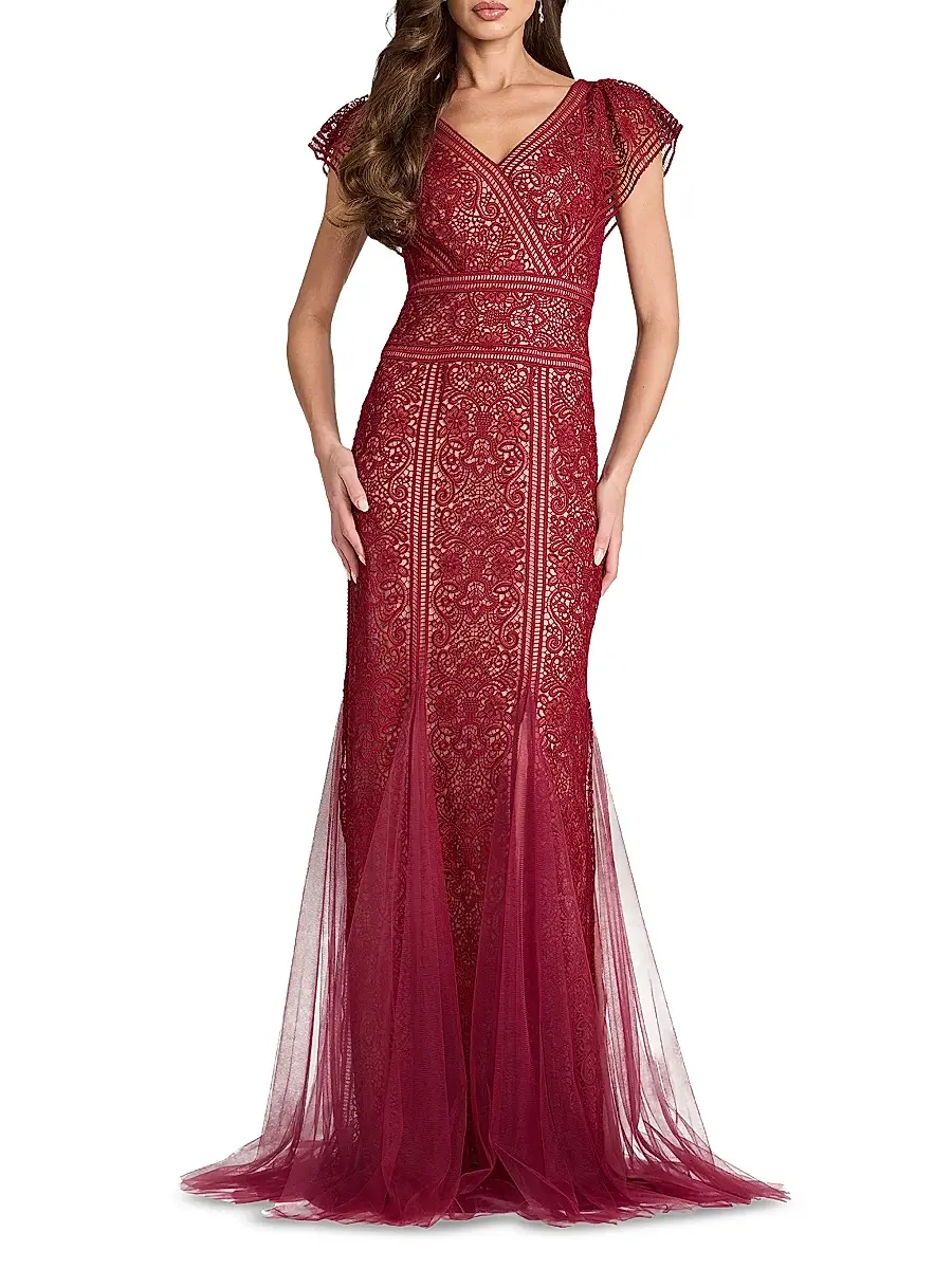 Tadashi Shoji Women's Embroidered Lace Gown | Thumbnail 2