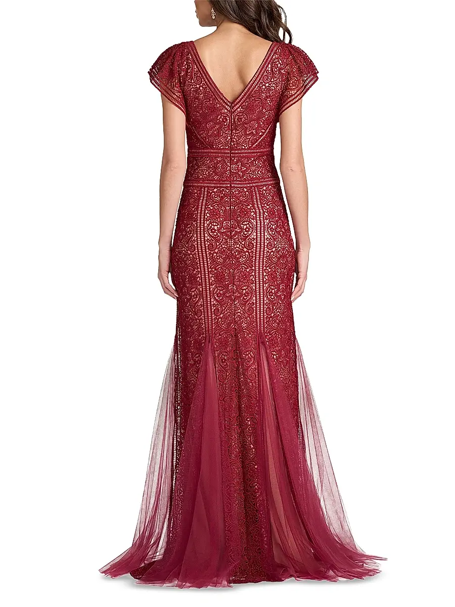 Tadashi Shoji Women's Embroidered Lace Gown | Thumbnail 4
