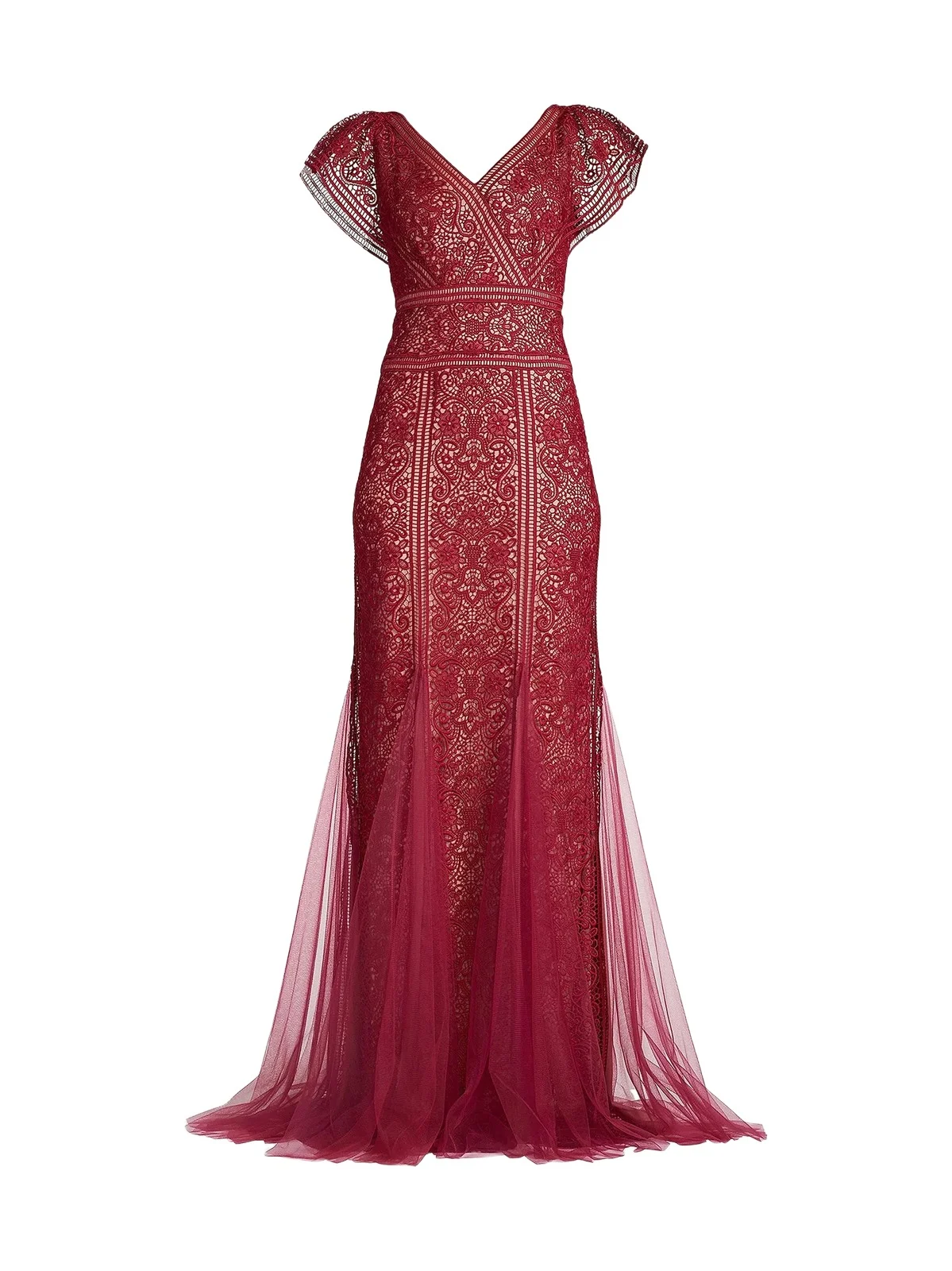 Women's Embroidered Lace Gown Women's Embroidered Lace Gown