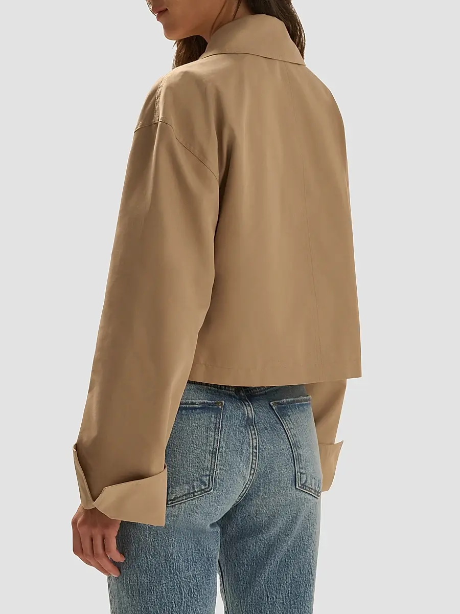 Favorite Daughter Women's The Rue Cotton-Blend Crop Jacket | Thumbnail 3 Favorite Daughter Women's The Rue Cotton-Blend Crop Jacket | Thumbnail 3