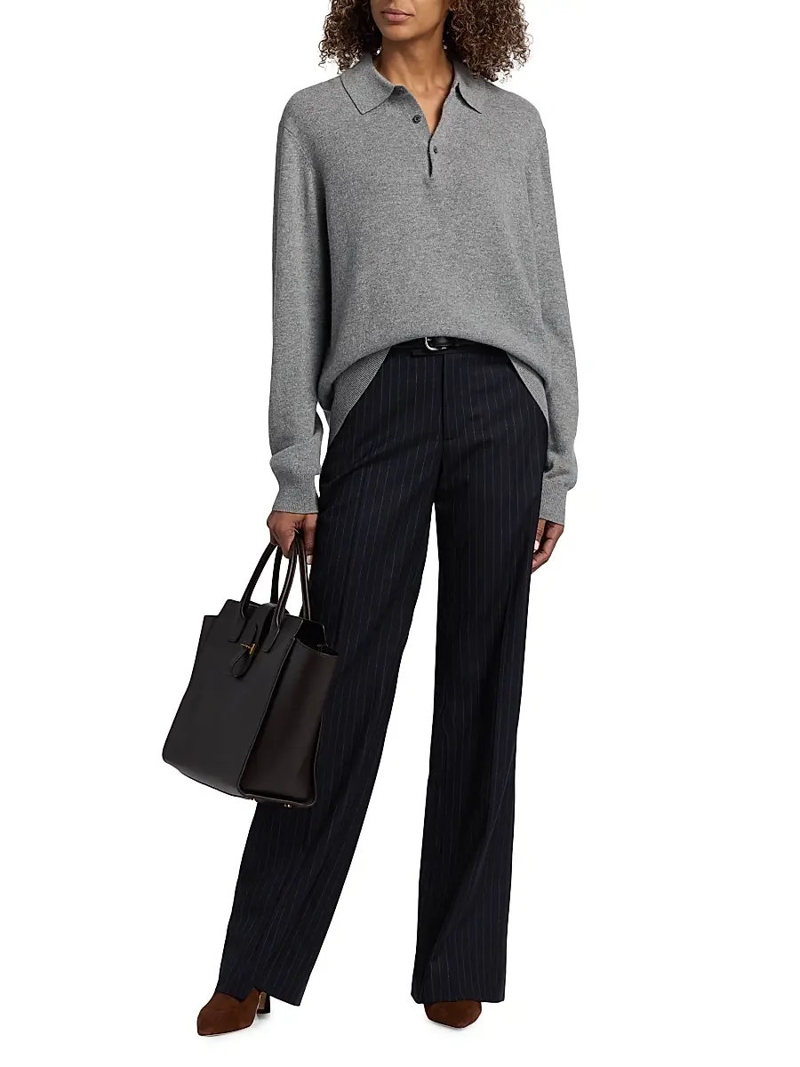 Nili Lotan Women's Bethany Pinstripe Stretch-Wool Pants | Thumbnail 2 Nili Lotan Women's Bethany Pinstripe Stretch-Wool Pants | Thumbnail 2