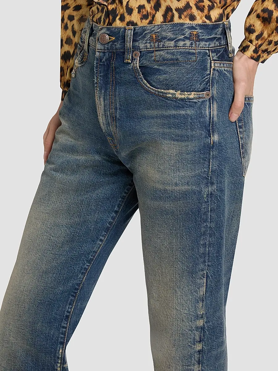 R13 Women's BF Cotton High-Rise Straight-Leg Crop Jeans | Thumbnail 5 R13 Women's BF Cotton High-Rise Straight-Leg Crop Jeans | Thumbnail 5