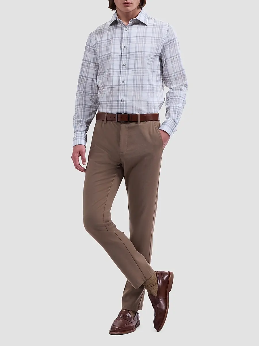Bugatchi Men's Axel Woven Shaped Stretch-Cotton Shirt | Thumbnail 2 Bugatchi Men's Axel Woven Shaped Stretch-Cotton Shirt | Thumbnail 2