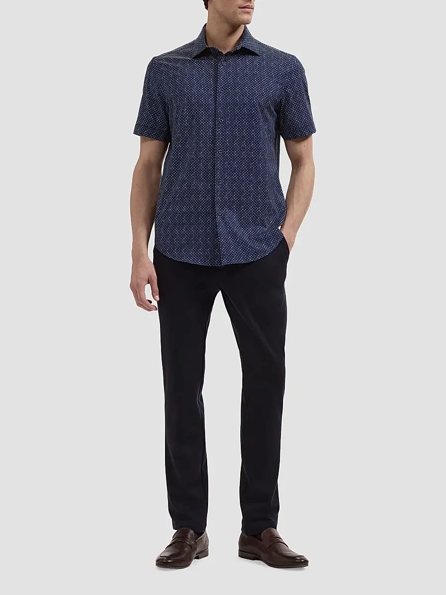 Bugatchi Men's OoohCotton Miles Short-Sleeve Shirt | Thumbnail 2 Bugatchi Men's OoohCotton Miles Short-Sleeve Shirt | Thumbnail 2