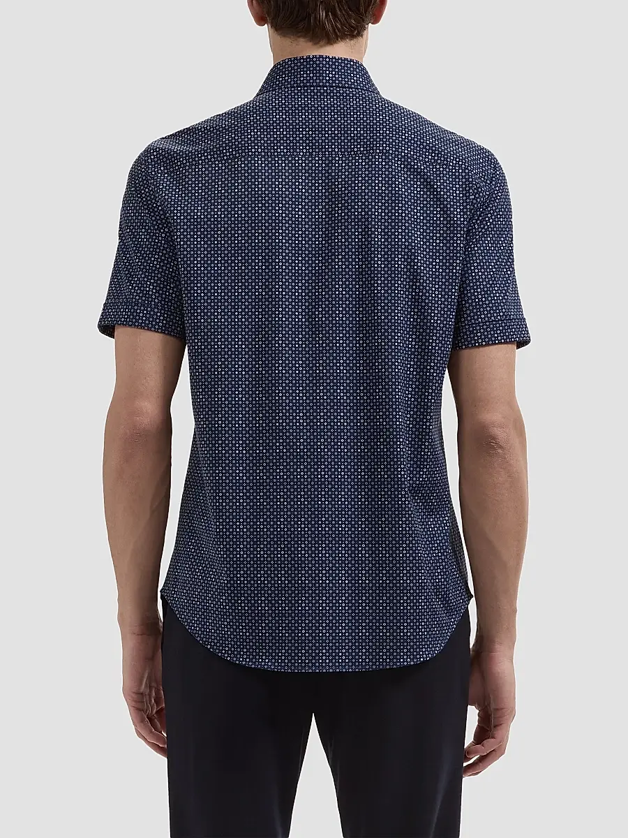Bugatchi Men's OoohCotton Miles Short-Sleeve Shirt | Thumbnail 3 Bugatchi Men's OoohCotton Miles Short-Sleeve Shirt | Thumbnail 3