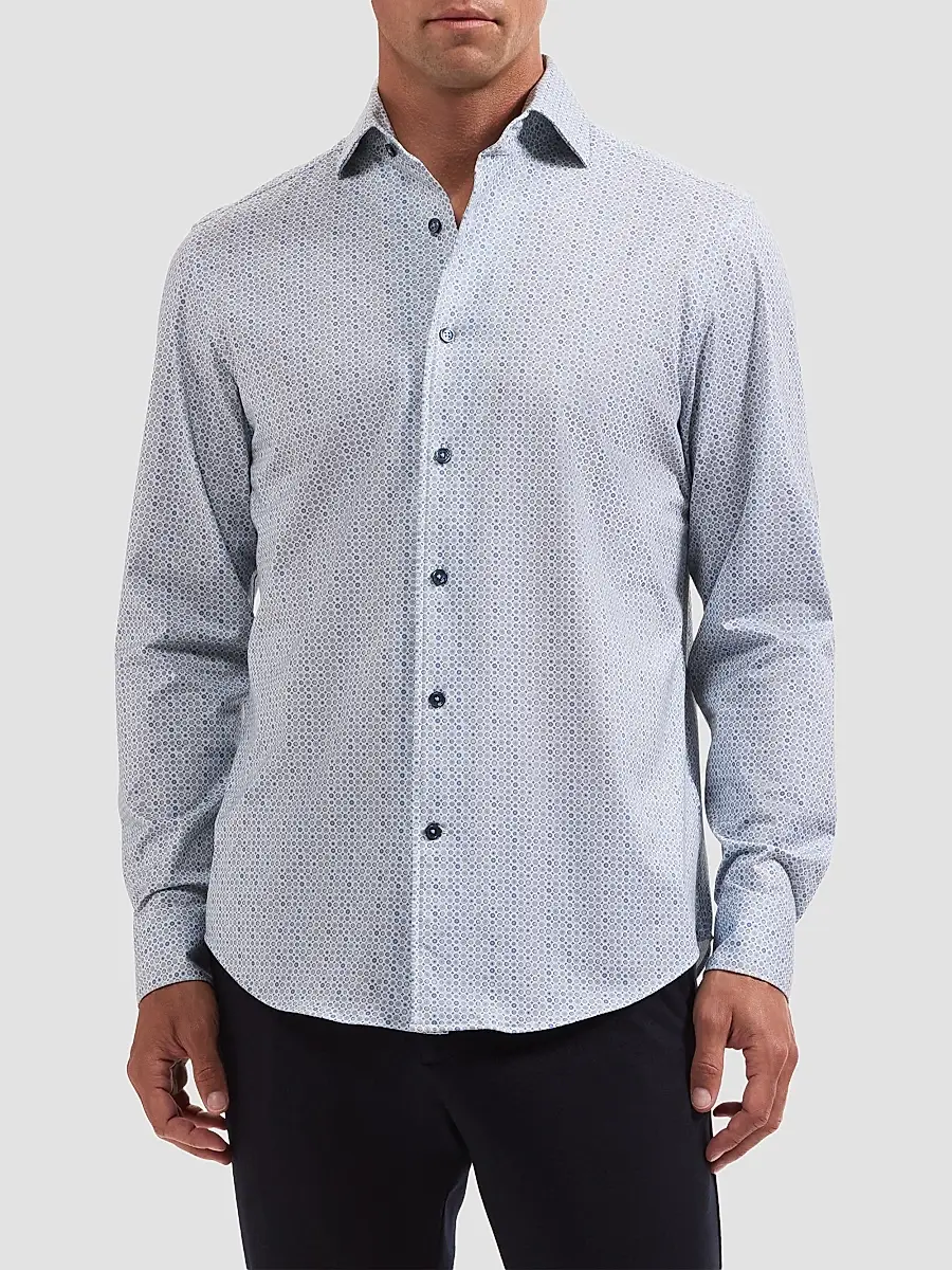 Bugatchi Men's OoohCotton Devon Long-Sleeve Shirt | Thumbnail 4 Bugatchi Men's OoohCotton Devon Long-Sleeve Shirt | Thumbnail 4