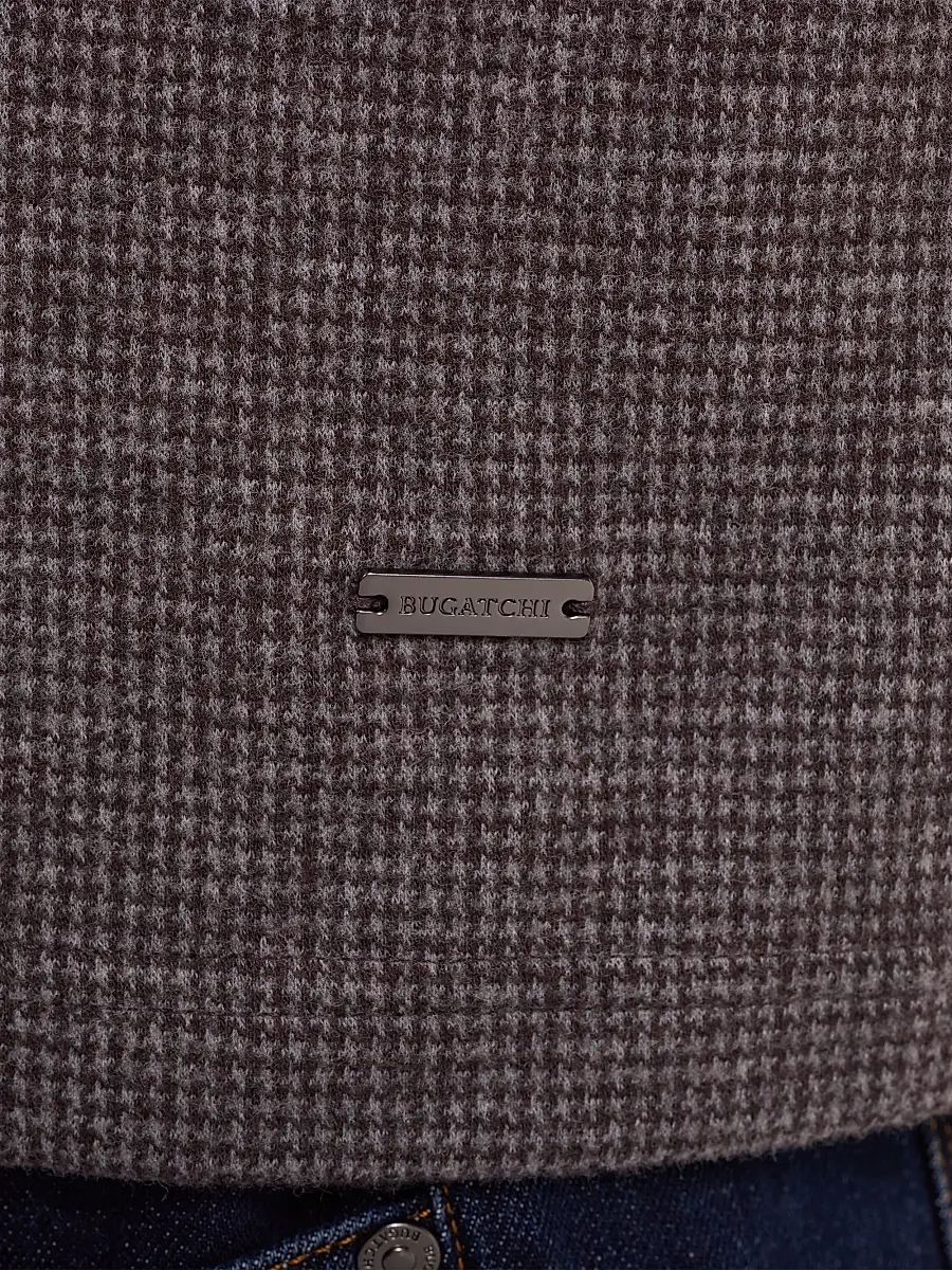 Bugatchi Men's Micro-Houndstooth Knit Quarter-Zip Sweater | Thumbnail 6 Bugatchi Men's Micro-Houndstooth Knit Quarter-Zip Sweater | Thumbnail 6