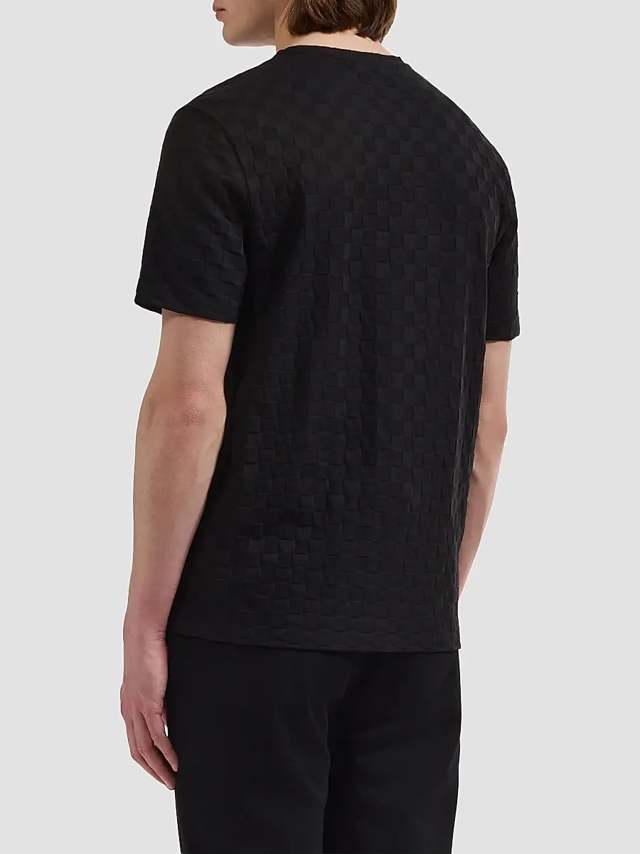 Bugatchi Men's Cotton Jacquard Crewneck T-Shirt | Thumbnail 3 Bugatchi Men's Cotton Jacquard Crewneck T-Shirt | Thumbnail 3