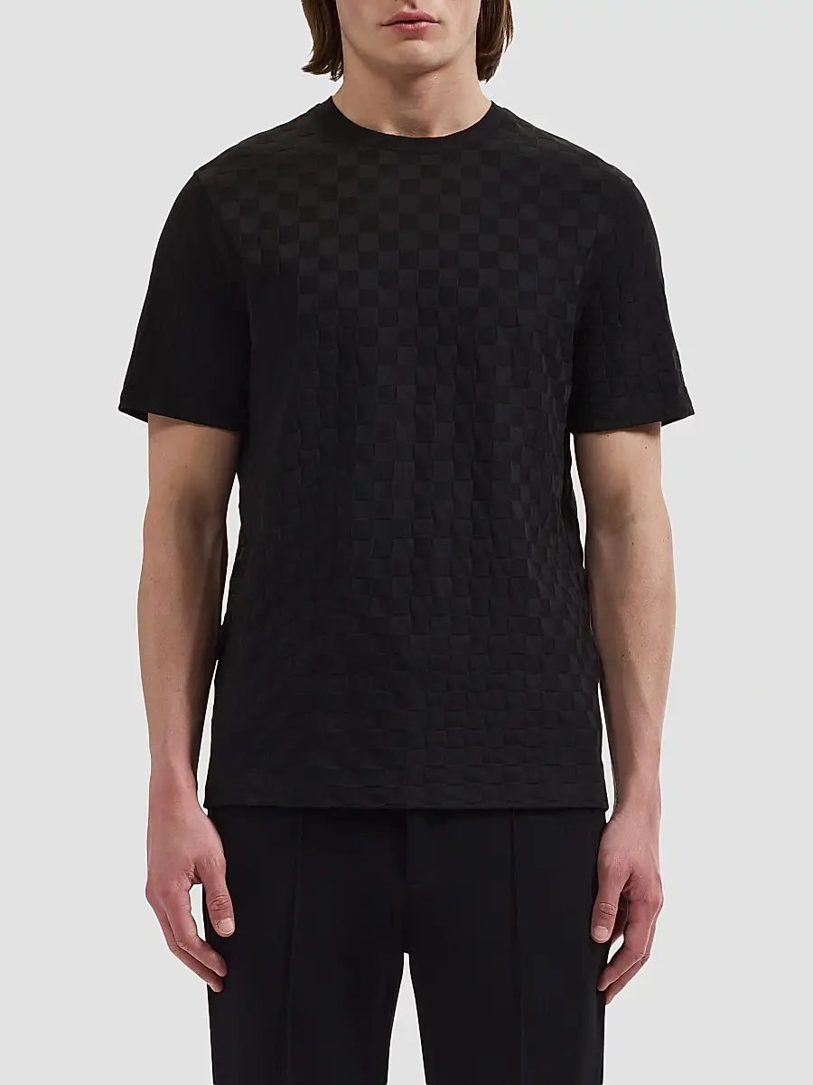 Bugatchi Men's Cotton Jacquard Crewneck T-Shirt | Thumbnail 4 Bugatchi Men's Cotton Jacquard Crewneck T-Shirt | Thumbnail 4
