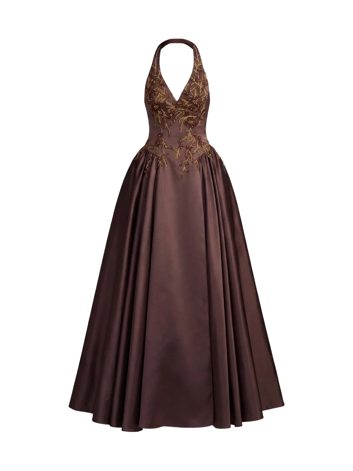 Women's Satin Beaded-Bodice Gown Women's Satin Beaded-Bodice Gown