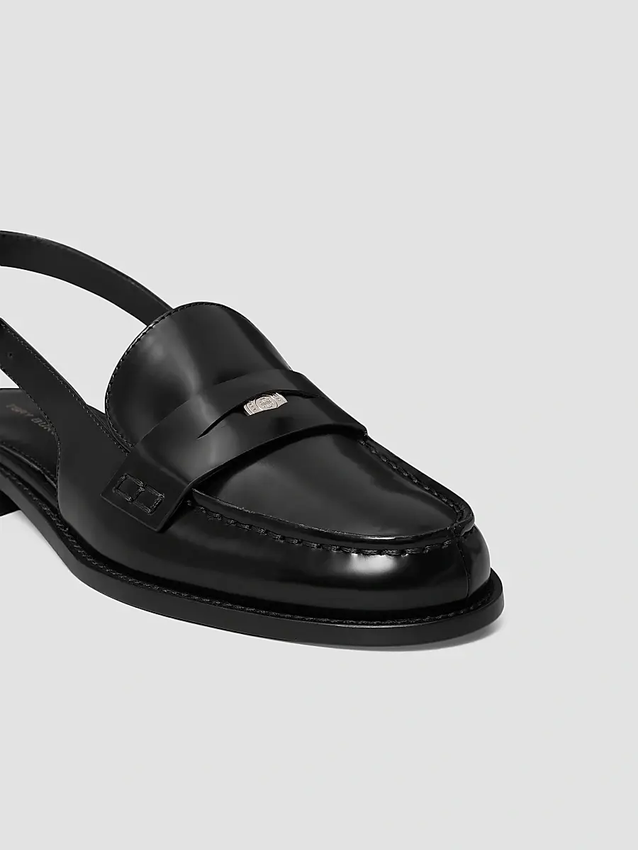 Tory Burch Women's Moc Toe Leather Slingback Penny Flats | Thumbnail 4 Tory Burch Women's Moc Toe Leather Slingback Penny Flats | Thumbnail 4