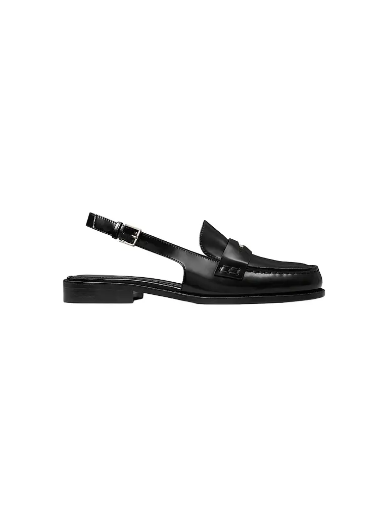 Tory Burch Women's Moc Toe Leather Slingback Penny Flats | Image 1 Tory Burch Women's Moc Toe Leather Slingback Penny Flats | Image 1