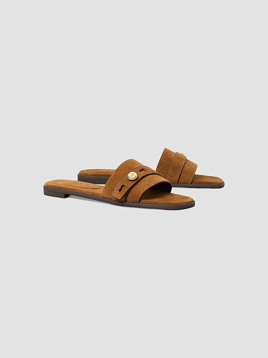Tory Burch Women's Romy Suede Flat Sandals | Thumbnail 3 Tory Burch Women's Romy Suede Flat Sandals | Thumbnail 3