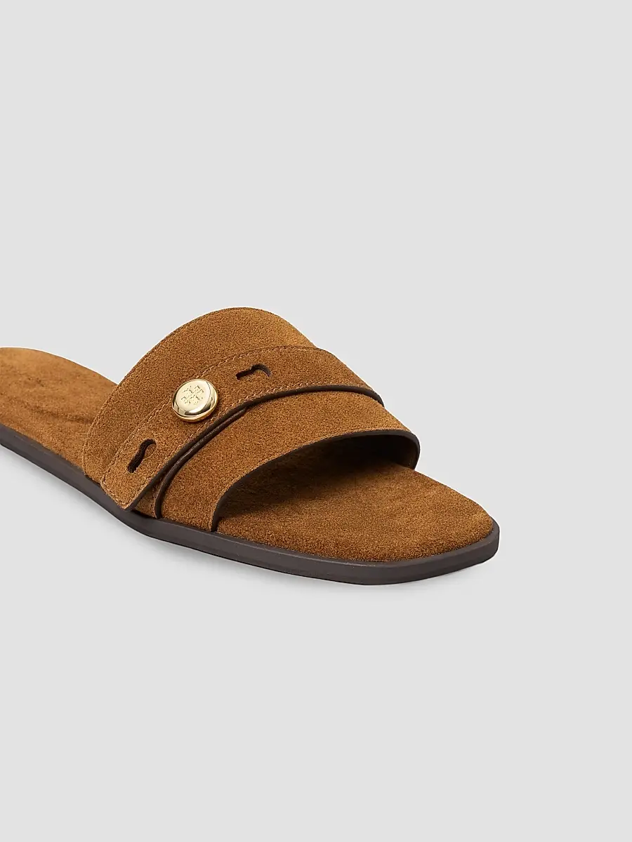 Tory Burch Women's Romy Suede Flat Sandals | Thumbnail 5 Tory Burch Women's Romy Suede Flat Sandals | Thumbnail 5