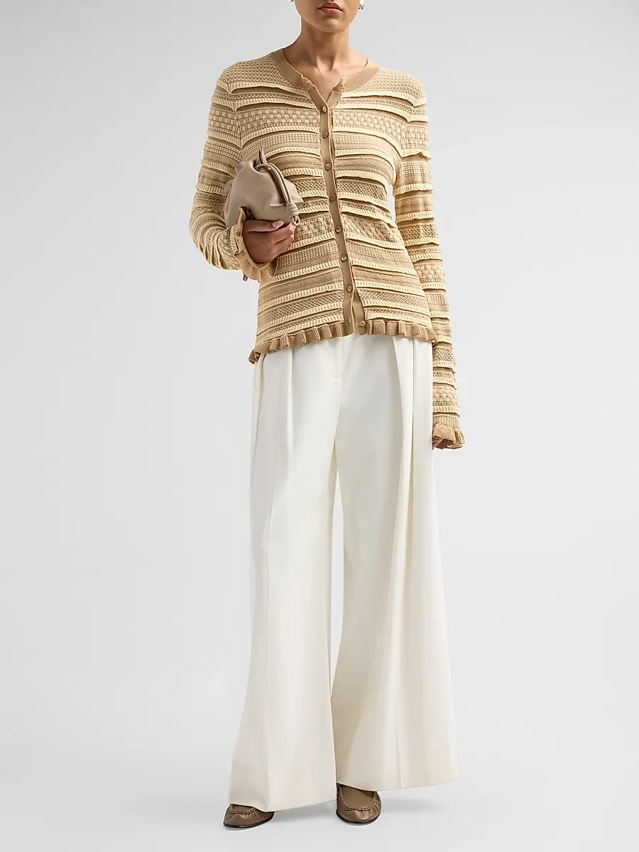 Ramy Brook Women's Callie Textured Stripe Cardigan | Thumbnail 2