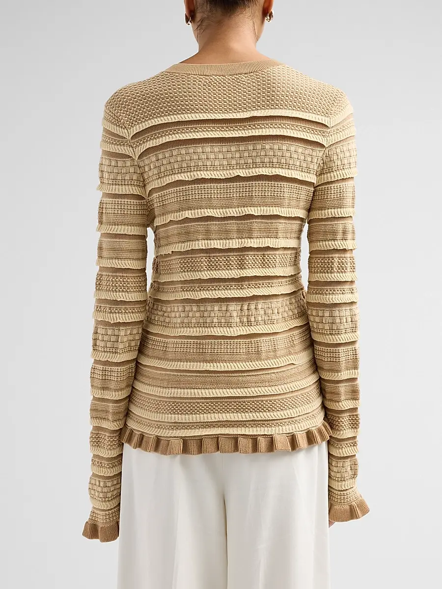 Ramy Brook Women's Callie Textured Stripe Cardigan | Thumbnail 3