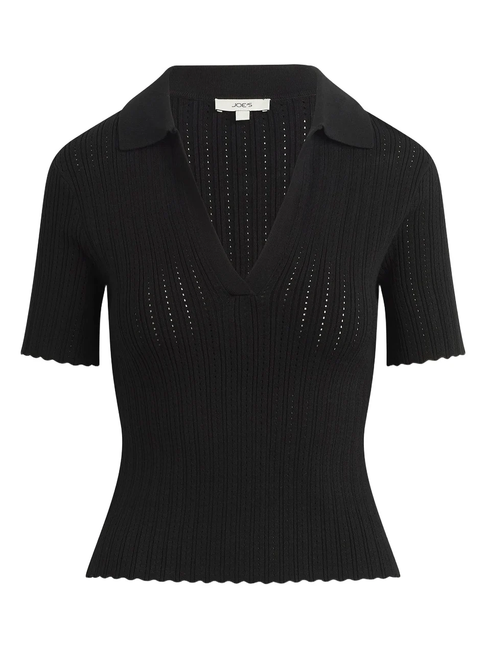 Women's The Jess Pointelle Polo Shirt