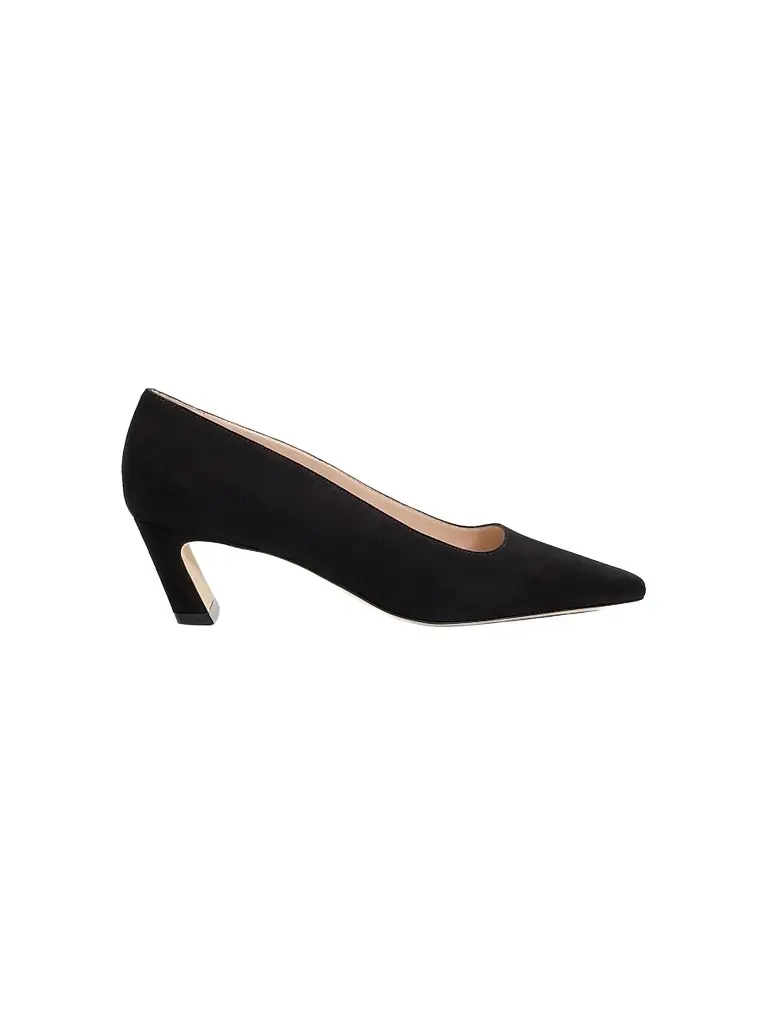 Stuart Weitzman Women's Stassi 50MM Suede Pumps - Black - Size 12 | Image 1 Stuart Weitzman Women's Stassi 50MM Suede Pumps - Black - Size 12 | Image 1