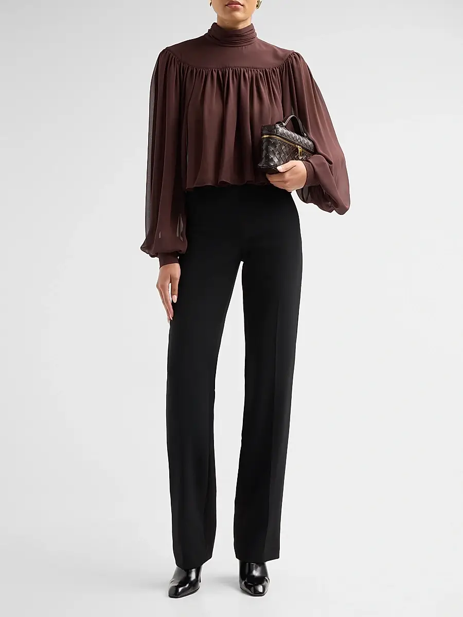 Ronny Kobo Women's Aerin Gathered Jersey Top | Thumbnail 2