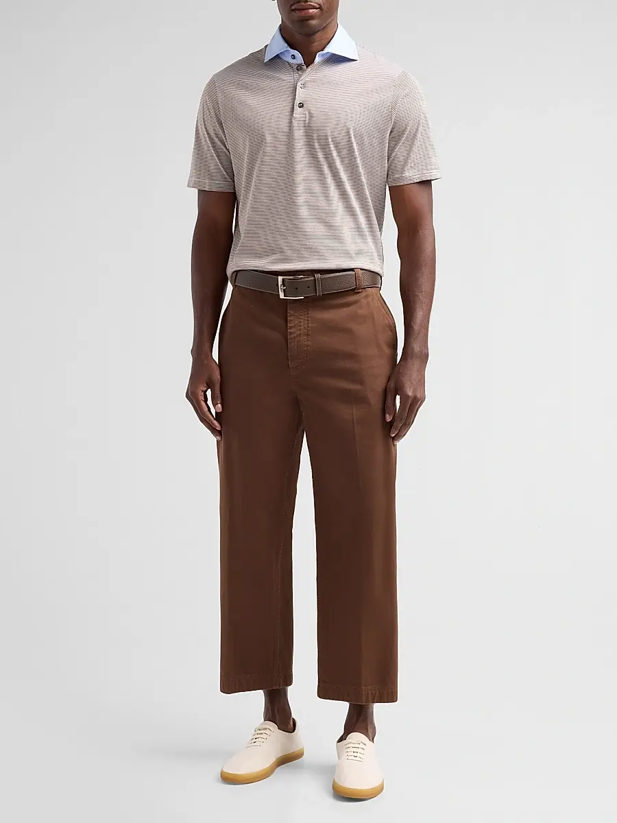 Saks Fifth Avenue Men's Striped Jersey Polo Shirt | Thumbnail 2 Saks Fifth Avenue Men's Striped Jersey Polo Shirt | Thumbnail 2