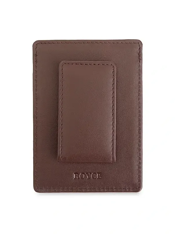 Royce New York Men's Leather Magnetic Money Clip Wallet