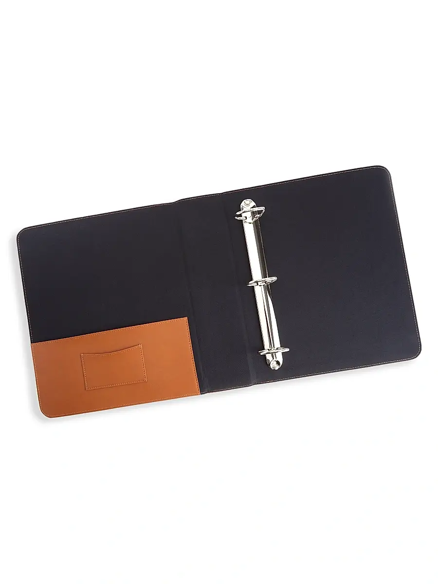 Royce New York 2-Inch Leather Ring Binder | Thumbnail 3