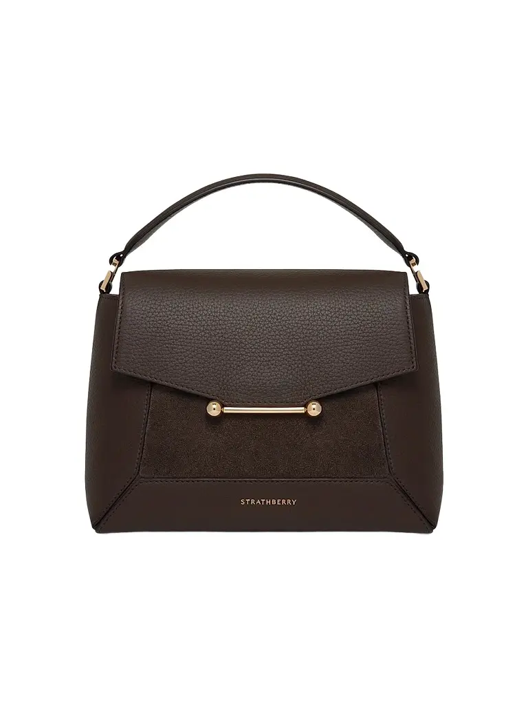 Strathberry Women's Mosaic Leather Bag - Dark Chocolate | Image 1 Strathberry Women's Mosaic Leather Bag - Dark Chocolate | Image 1
