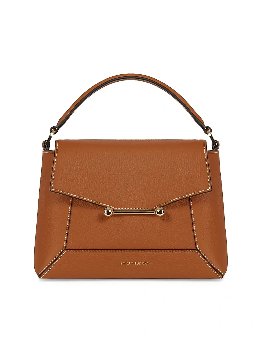 Strathberry Women's Mosaic Grain Leather Top Handle Bag - Tan | Image 1 Strathberry Women's Mosaic Grain Leather Top Handle Bag - Tan | Image 1