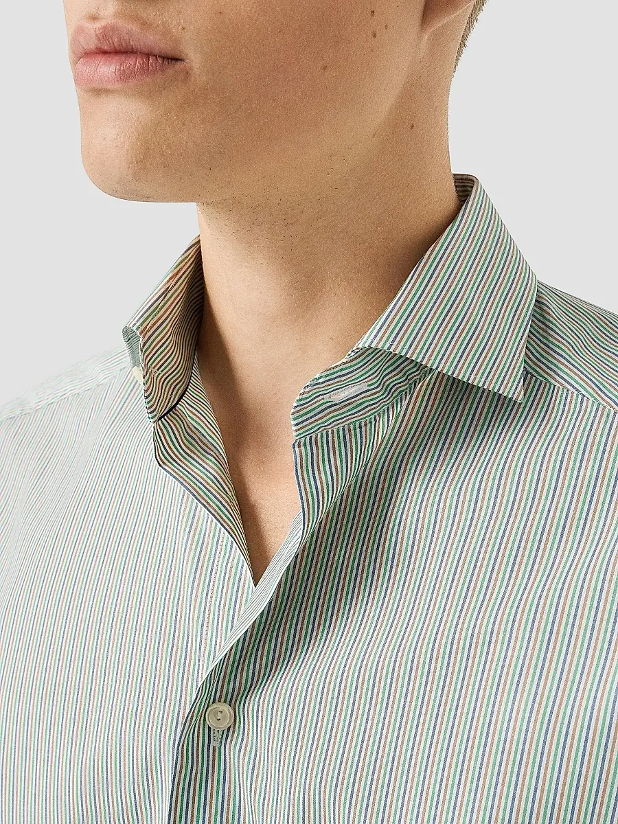 Eton Men's Multi-Striped Breeze Poplin Slim-Fit Shirt | Thumbnail 5 Eton Men's Multi-Striped Breeze Poplin Slim-Fit Shirt | Thumbnail 5