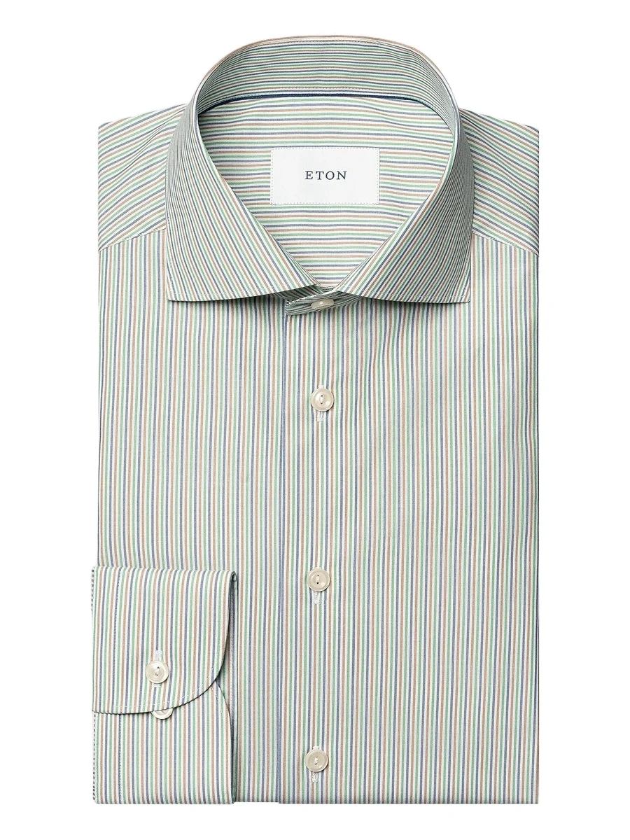 Eton Men's Multi-Striped Breeze Poplin Slim-Fit Shirt