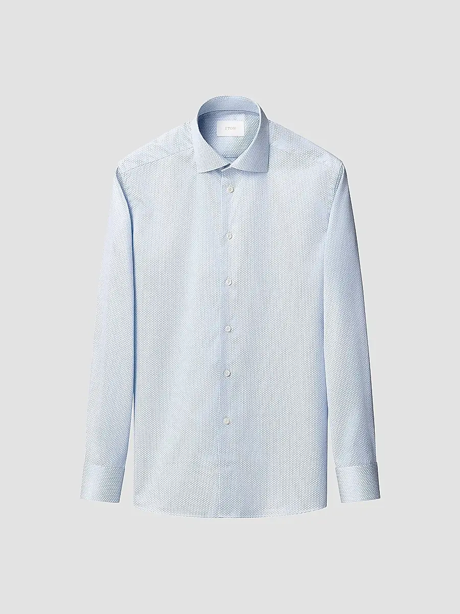 Eton Men's Slim-Fit Dotted Brocade Elevated Shirt | Thumbnail 2 Eton Men's Slim-Fit Dotted Brocade Elevated Shirt | Thumbnail 2
