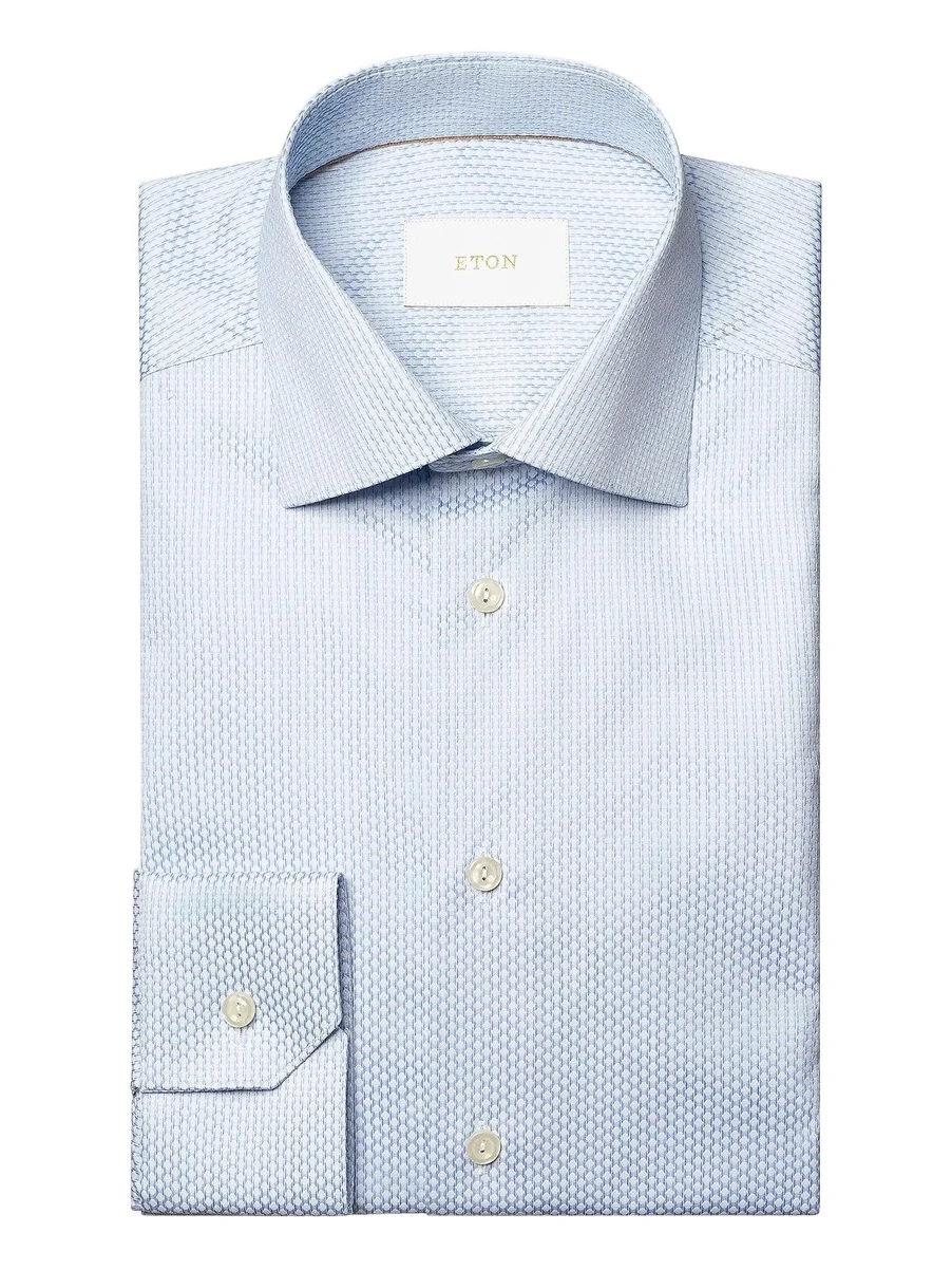 Eton Men's Slim-Fit Dotted Brocade Elevated Shirt