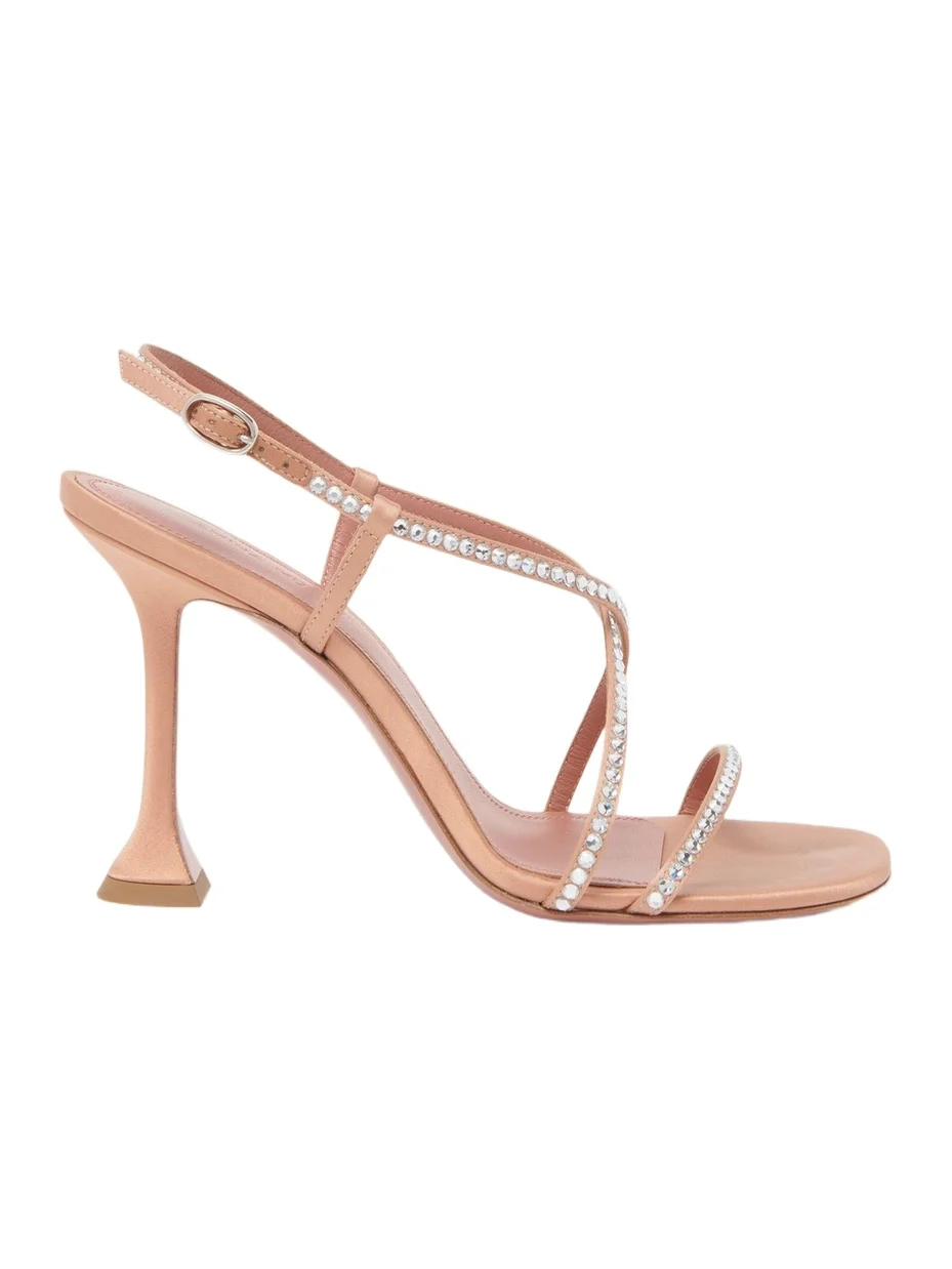 Women's Sally 95MM Crystal-Embellished Silk Sandals Women's Sally 95MM Crystal-Embellished Silk Sandals