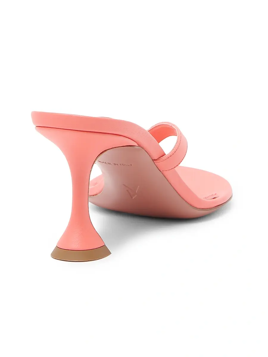 Amina Muaddi Women's Juliette 70MM Leather Trumpet Heel Sandals | Thumbnail 3